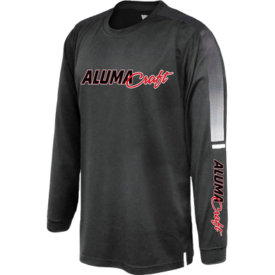 Mens Striped Shooter Long Sleeve Performance Tee