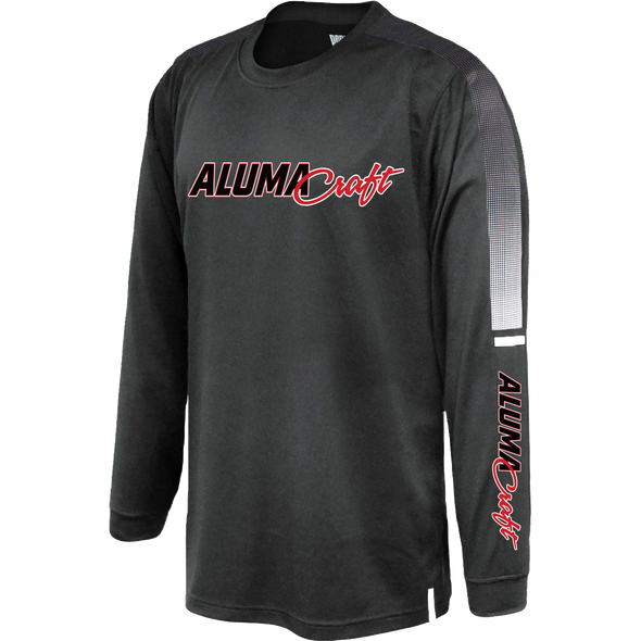 Mens Striped Shooter Long Sleeve Performance Tee